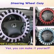 Crochet Pattern - Steering Wheel Cozy/Cover (12VC2012)