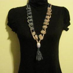 Necklace, Neck warmer, crocheted - mosaic (NL1,2,3,4)) $16/each