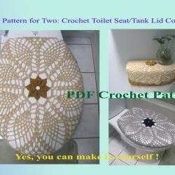 One Pattern for Two - Toilet Seat Cover & Toilet Tank Lid Cover (11VC2012)
